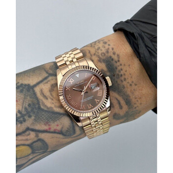 Custom Seiko Mod • Chocolate Roman Rose Gold DateJust • 31mm